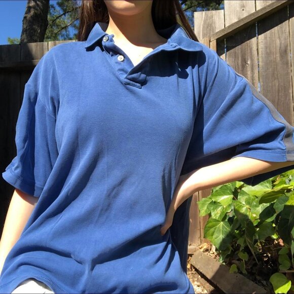 Nautica Men's Blue and Grey Polo-shirts - Picture 1 of 2